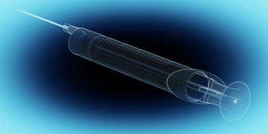 Arka plan üzerinde izole şırınga