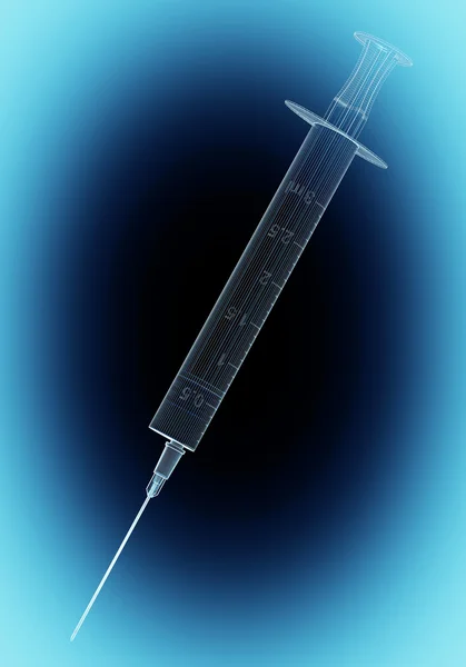 Syringe isolated on background — Stock Photo, Image