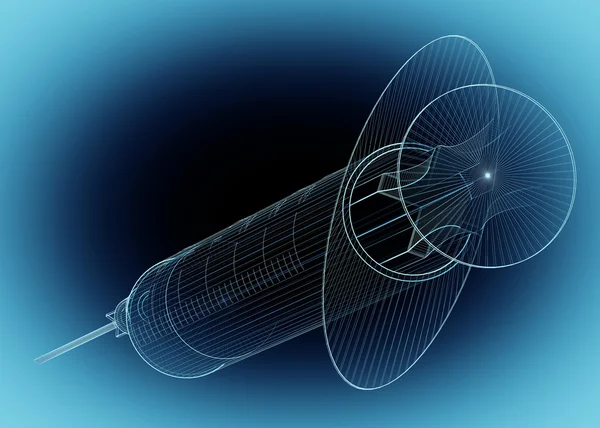 Jeringa aislada sobre fondo — Foto de Stock