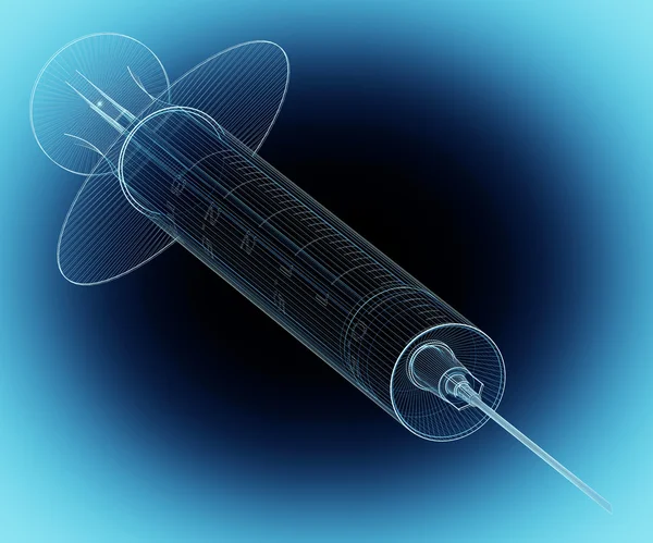 Syringe isolated on background — Stock Photo, Image