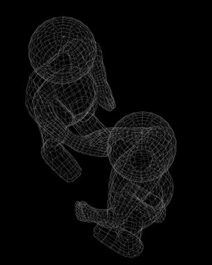 iki insan onların el için el sıkışma vermek.