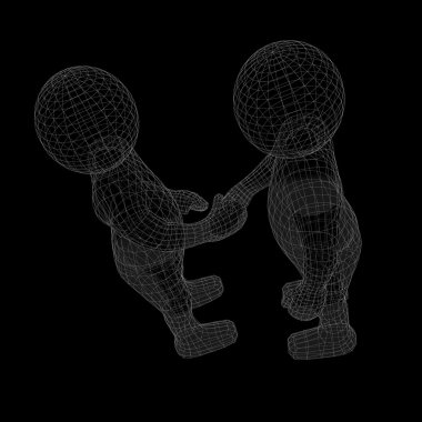 iki insan onların el için el sıkışma vermek.