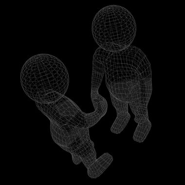 iki insan onların el için el sıkışma vermek.