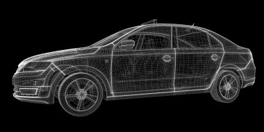 Araba taksi, 3d modeli