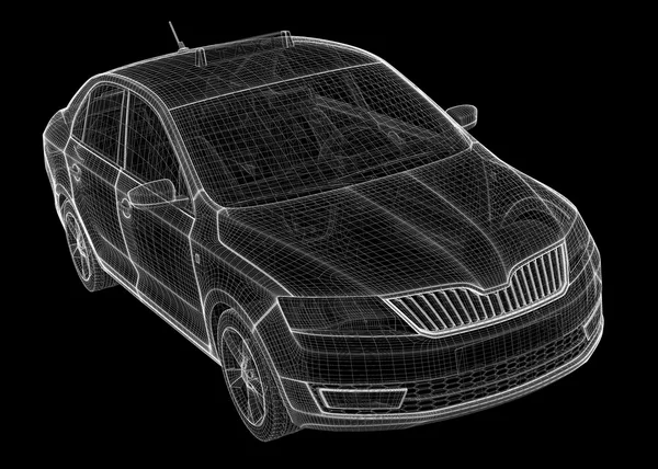 3d 模型汽车出租车 — 图库照片