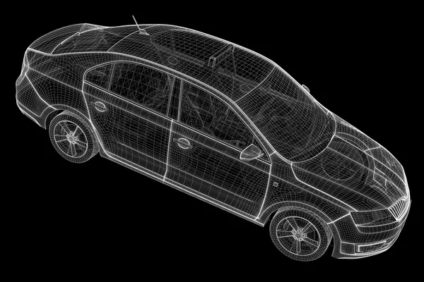 3d 模型汽车出租车 — 图库照片