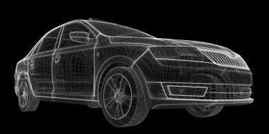 Araba taksi, 3d modeli