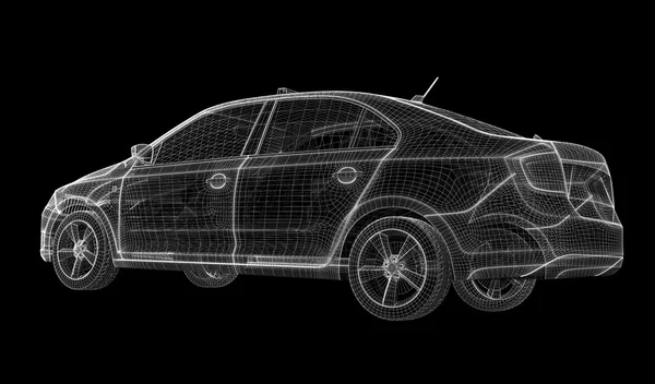 3d 模型汽车出租车 — 图库照片