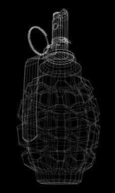 Kopya alanı ile tek el bombası