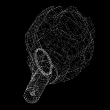 Kopya alanı ile tek el bombası