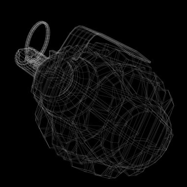 Kopya alanı ile tek el bombası