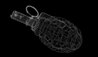 Kopya alanı ile tek el bombası