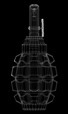Kopya alanı ile tek el bombası