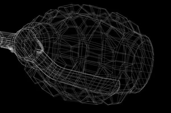 Одиночная граната с копировальным местом — стоковое фото