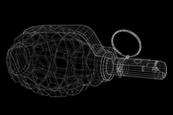 Kopya alanı ile tek el bombası