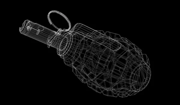 Одиночная граната с копировальным местом — стоковое фото