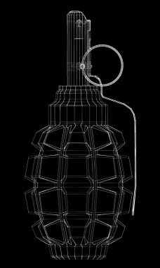Kopya alanı ile tek el bombası
