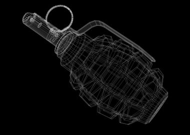 Kopya alanı ile tek el bombası