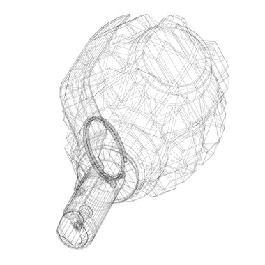 Kopya alanı ile tek el bombası
