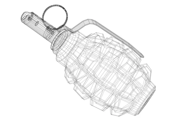 Single grenade with copy space — Stock Photo, Image