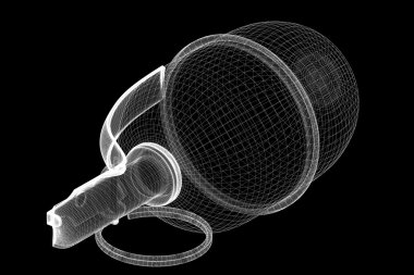 Kopya alanı ile tek el bombası