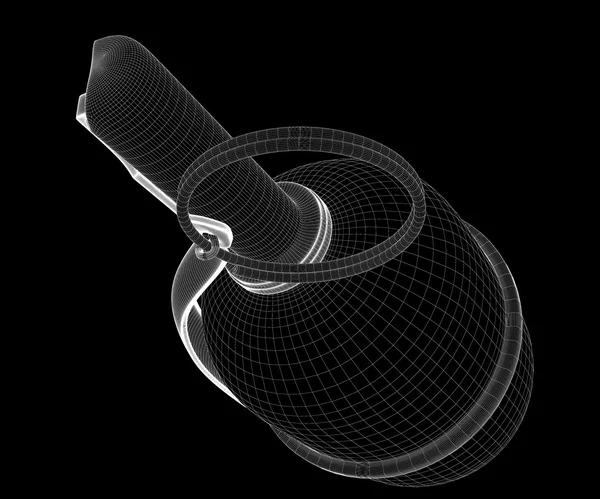 Одиночная граната с копировальным местом — стоковое фото