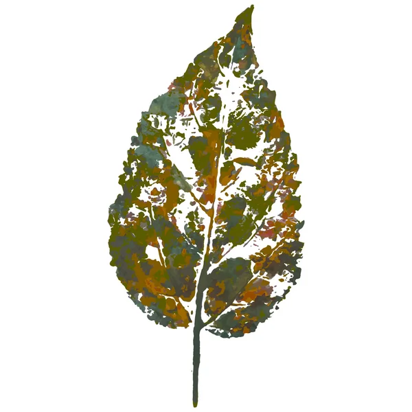 Impression de feuille, impression de feuille — Image vectorielle