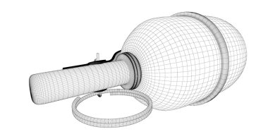 Kopya alanı ile tek el bombası