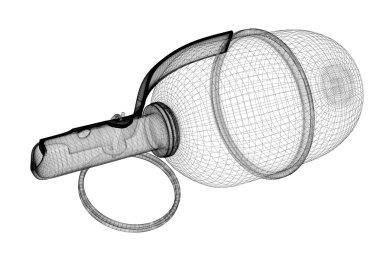 Kopya alanı ile tek el bombası