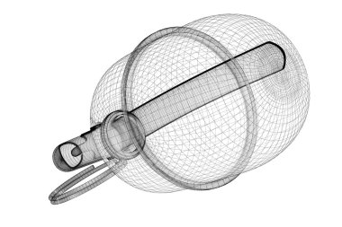 Kopya alanı ile tek el bombası