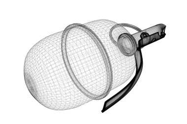 Kopya alanı ile tek el bombası