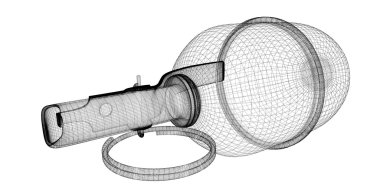Kopya alanı ile tek el bombası