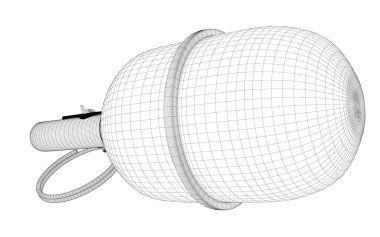 Kopya alanı ile tek el bombası