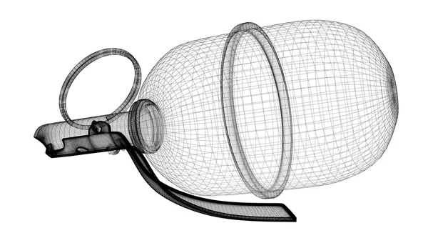 Kopya alanı ile tek el bombası