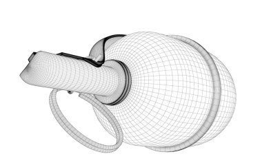 Kopya alanı ile tek el bombası