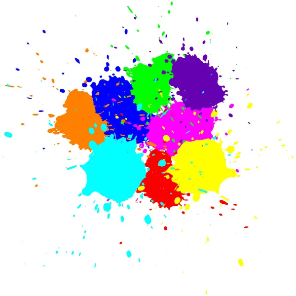 Des éclaboussures colorées sous forme abstraite — Image vectorielle