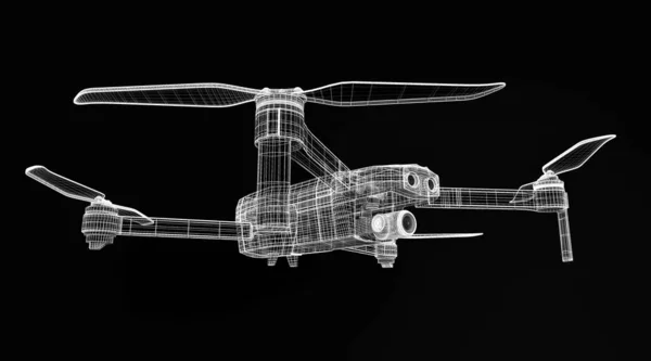 3 D rendering drone model — Stockfoto