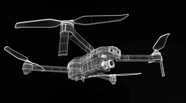 3 D rendering model drone — Stok Foto