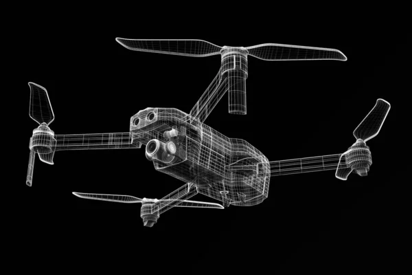 Modelo de dron de renderizado 3 D —  Fotos de Stock