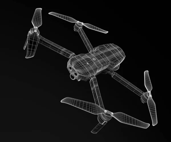 3D vykreslování dron model — Stock fotografie