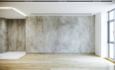 Taşınma evi, apartmanın içi. 3B görüntüleme imege