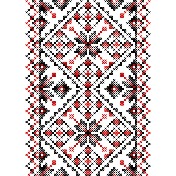 刺繍。ウクライナの国家の装飾 — ストックベクタ