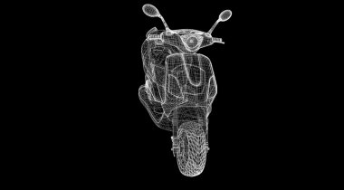 Scooter bir arka plan üzerinde