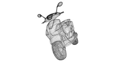 Scooter bir arka plan üzerinde