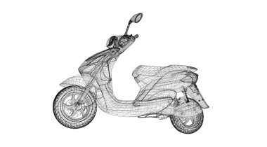 Scooter bir arka plan üzerinde
