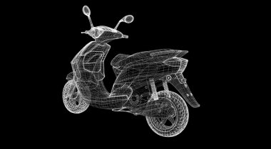 Scooter bir arka plan üzerinde