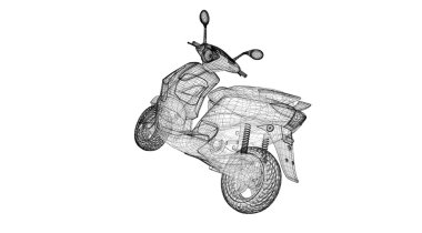 Scooter bir arka plan üzerinde
