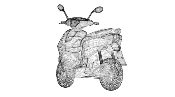 Scooter bir arka plan üzerinde — Stok fotoğraf