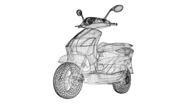 Scooter bir arka plan üzerinde