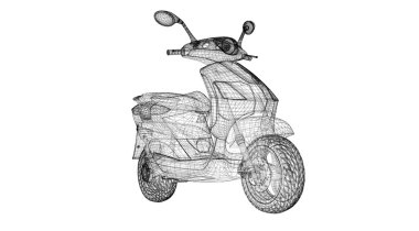 Scooter bir arka plan üzerinde